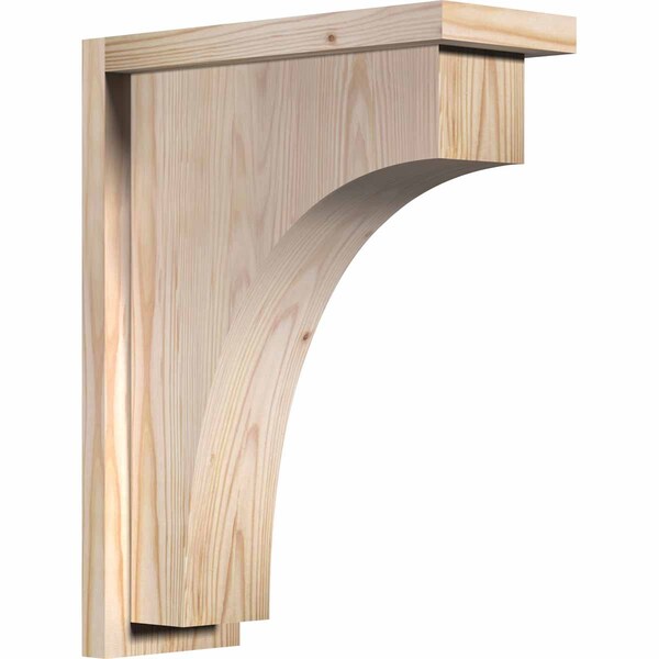 Ekena Millwork Huntington Smooth Corbel w/Backplate, Douglas Fir, 5 1/2"W x 14"D x 18"H COR06X14X18HUN01SDF - main